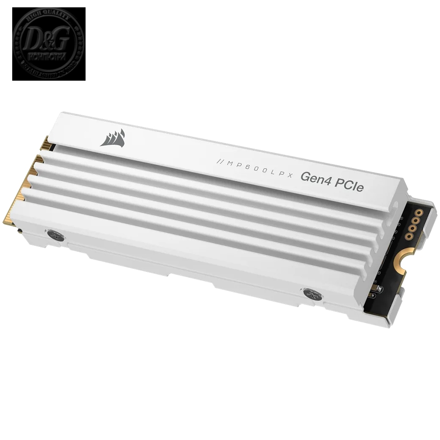 Corsair MP600 PRO LPX 2TB M.2 NVMe PCIe Gen. 4 x4 SSD (white), EAN: 0840006692133