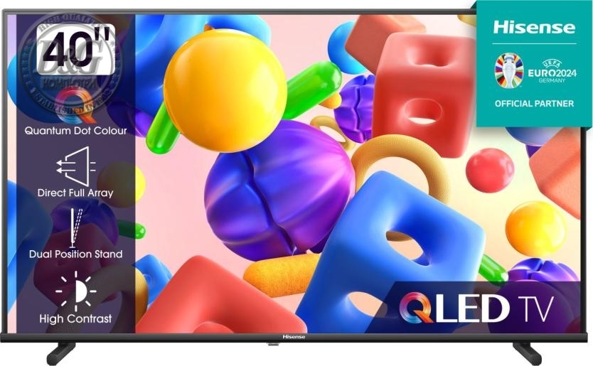 Hisense 40" A5KQ, Full HD 1920x1080, QLED, Quantum Dot , HDR, HLG, DTS HD, DTS Virtual X, Dolby Audio, Smart TV, WiFi, WiFi Direct, 2xHDMI, 2xUSB, LAN, CI+, DVB-T2/C/S2, Black