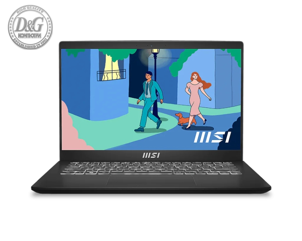 MSI Modern 14 C12MO, 14" FHD (1920x1080), 60Hz, IPS-Level, i3-1215U (6C/8T, up to 4.40 GHz, 10 MB), 16GB Onboard DDR4 3200, 512GB NVMe PCIe Gen3x4, Intel UHD Graphics, WiFi 6, NO OS, (fTPM) 2.0, Single backlight KB(White), Classic Black, 1.4 kg