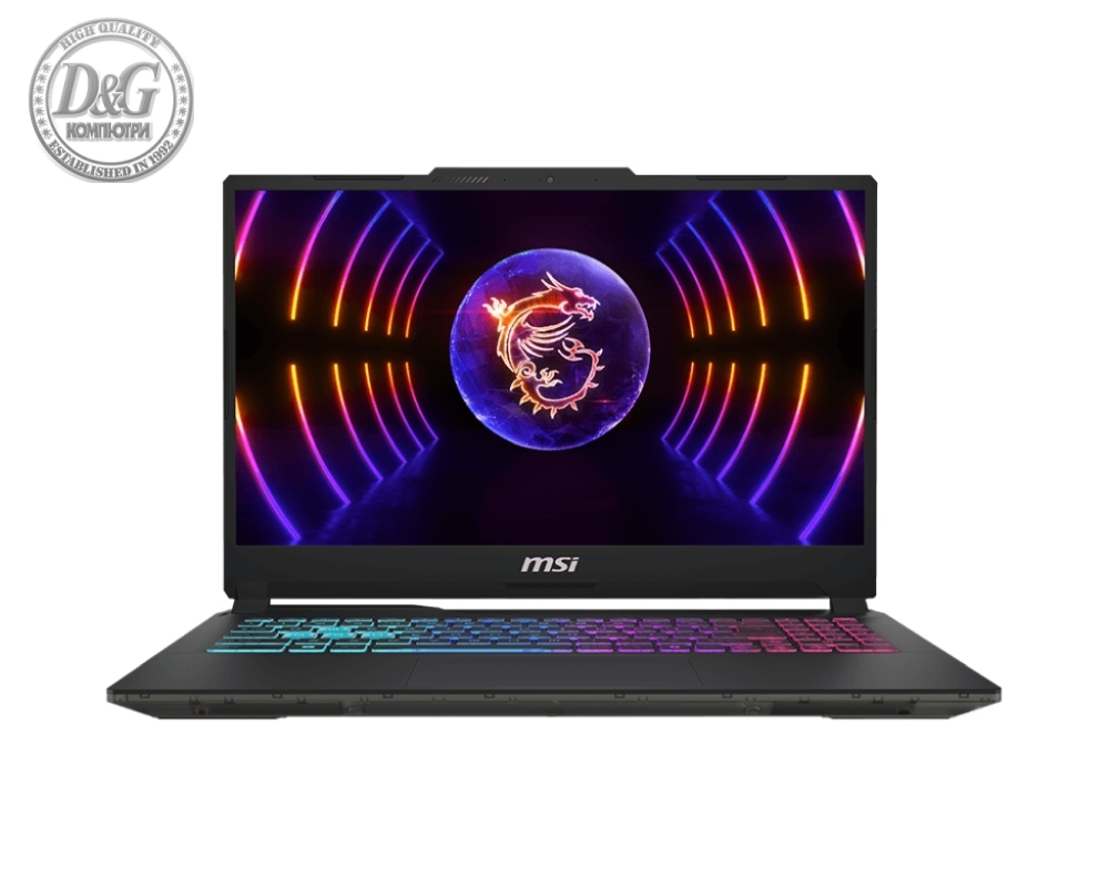 MSI Cyborg 15 A13VF, i7-13620H (10C/16T, 24 MB, up to 4.90 GHz), 15.6" FHD (1920x1080), 144Hz, IPS-Level, RTX 4060 8GB GDDR6 (Up to 1470MHz), 16GB DDR5 (8GBx2), 512GB NVMe SSD Gen4x4, Blue Backlit Gaming KBD, NO OS, Black, 1.98 kg