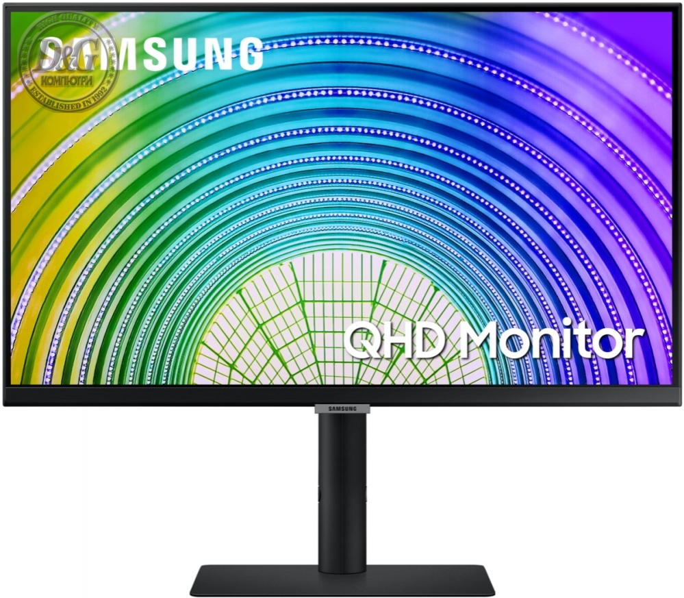 Samsung 24A600 , 23.8" IPS LED, 75 Hz, 4 ms GTG, 2560x1440, 300 cd/m2, 1000:1, HDR 10, AMD FreeSync, Eye Saver, Flicker Free, USB Type C, Display Port 1.2, HDMI 1.4, 178°/178°, Black