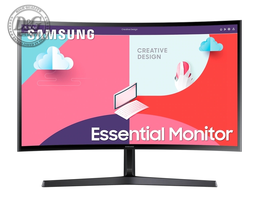 Samsung LS24C366EA, 24" Curved VA LED, 75 Hz, 5 ms GTG, 1920x1080, 250cd/m2, D-Sub, HDMI 1.4, Black