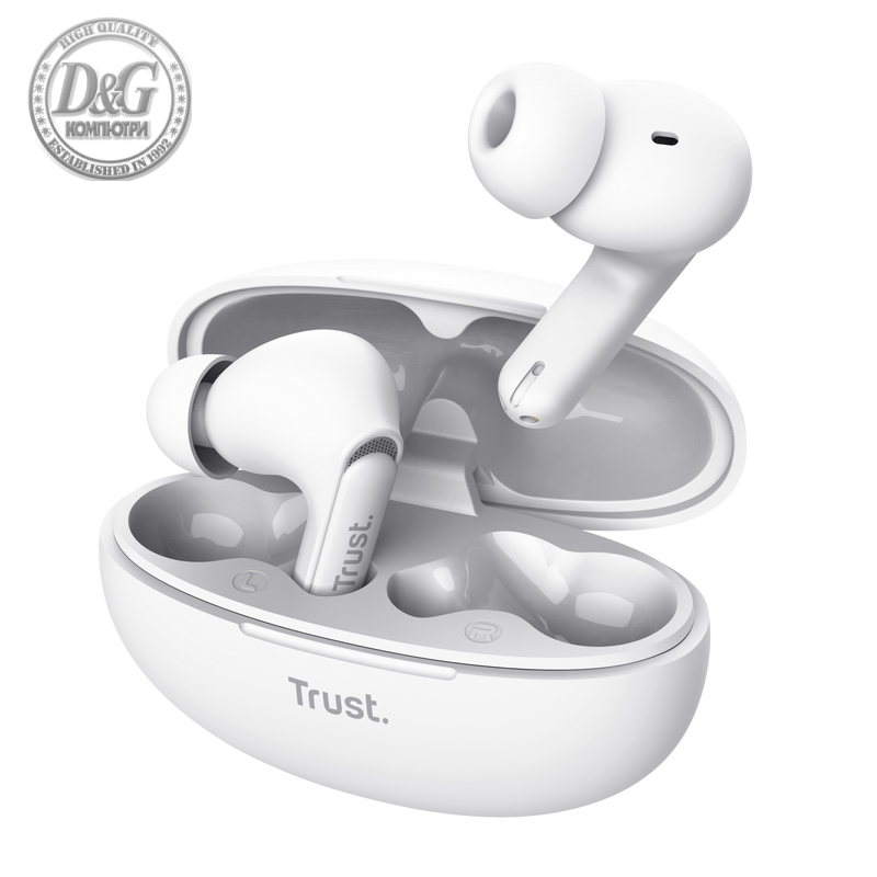 TRUST Yavi Bluetooth ENC Earbuds White