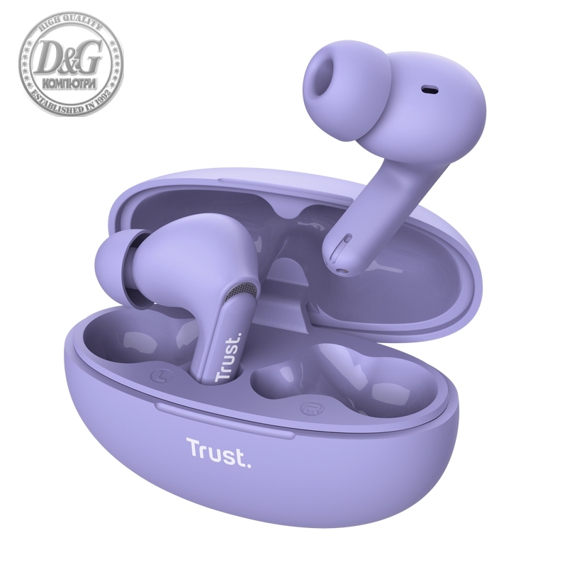 TRUST Yavi Bluetooth ENC Earbuds Purple