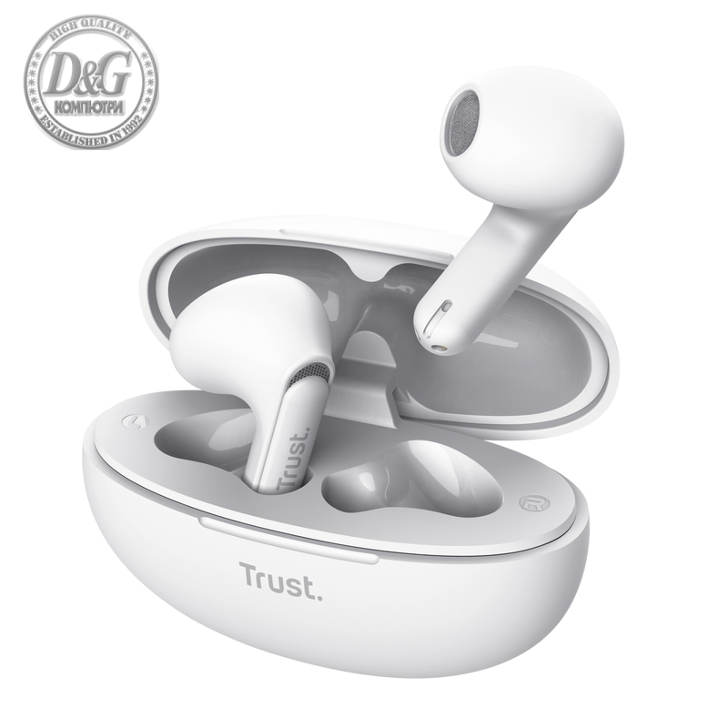 TRUST Yavi Bluetooth ENC Earphones White