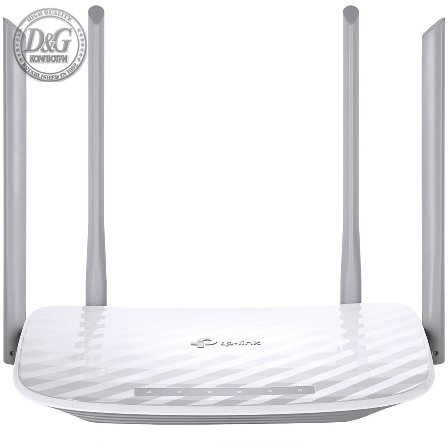 TP-Link Archer C50 AC1200 Dual-Band Wi-Fi Router, 802.11ac/a/b/g/n, 867Mbps at 5GHz + 300Mbps at 2.4GHz, 5 10/100M Ports, 4 fixed antennas, WPS, IPv6 Ready, Tether App, 2x2 MU-MIMO, WPA3, Router/AP mode