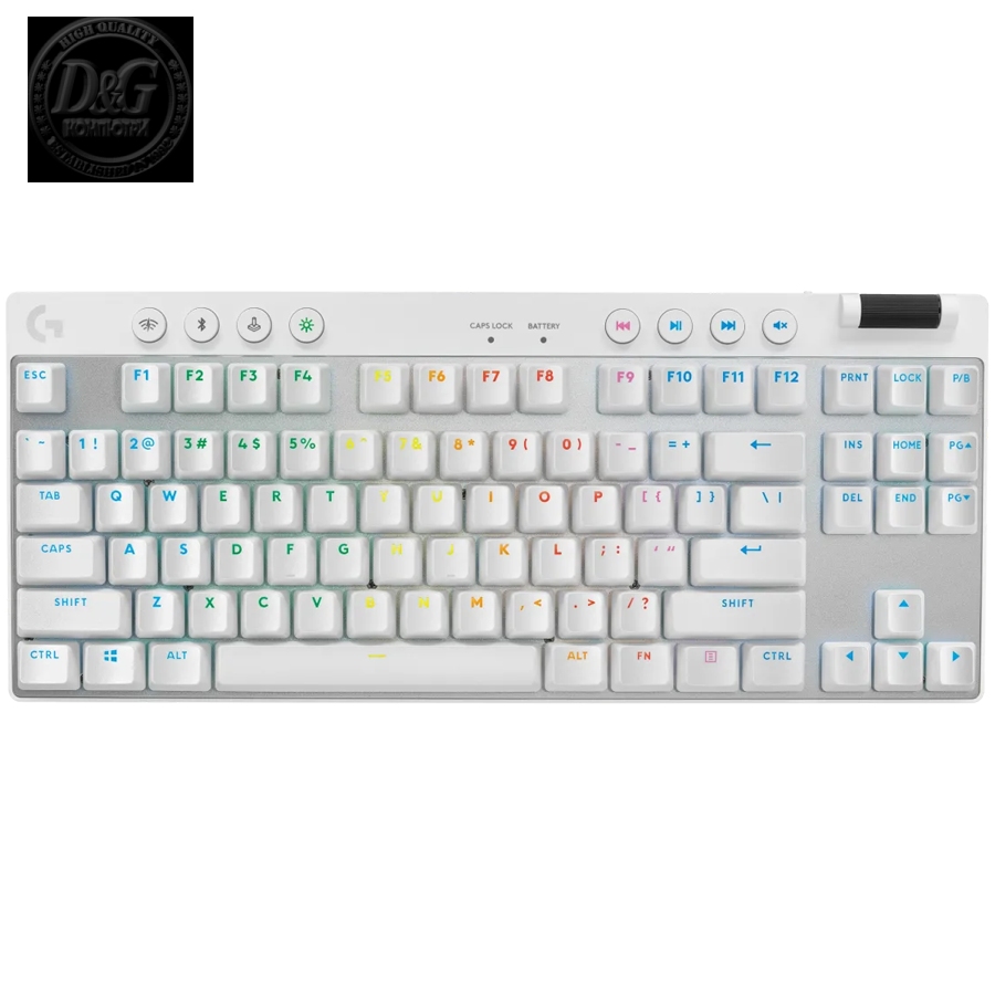 LOGITECH PRO X TKL Lightspeed - Tactile - US - WHITE