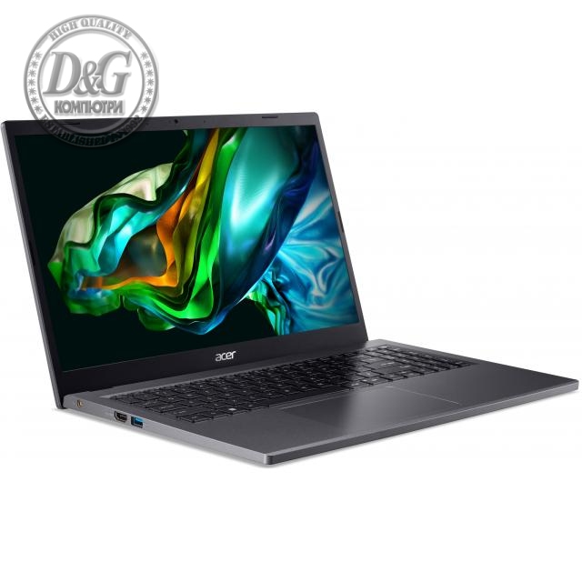 Лаптоп Acer Aspire 5 A515-58P-36JU, 15.6&quot; FHD IPS, Intel Core i3-1315U, 16GB LPDDR5, 512GB NVMe SSD, Nо OS, Кирилизиран