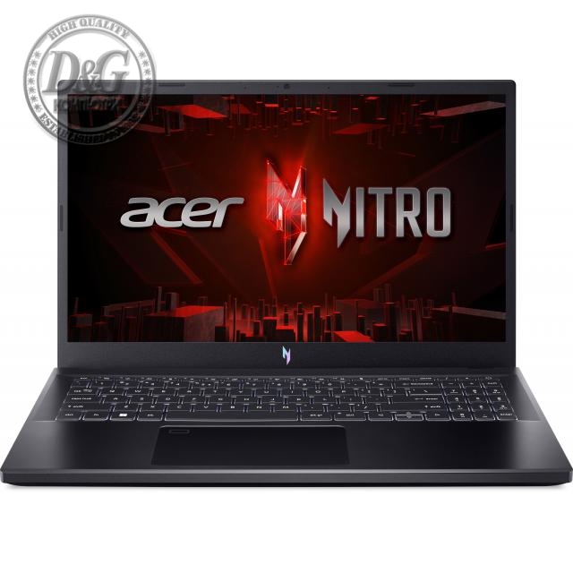 Лаптоп Acer Nitro V ANV15-51-5834 15.6&quot; FHD IPS, Intel Core i5-13420H, 16GB DDR5, 512GB NVMe SSD, RTX 2050 4GB, Nо OS, Кирилизиран