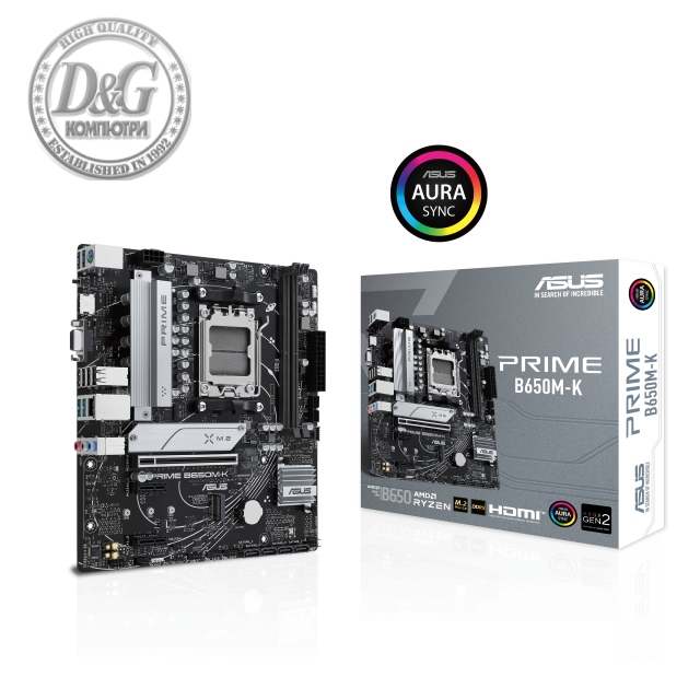 Дънна платка ASUS PRIME B650M-K socket AM5, 2xDDR5