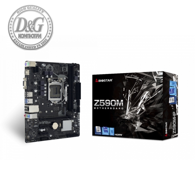 Дънна платка BIOSTAR Z590MHP, Socket 1200, DDR4, mATX