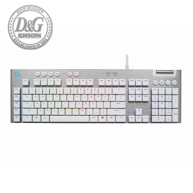 Геймърска механична клавиатура Logitech G815 White, Lightsync RGB, Tactile суичове