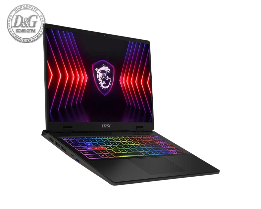 MSI Sword 16 HX B14VGKG, RTX 4070 8GB GDDR6, i7-14700HX (20C/28T, up to 5.5 GHz, 33MB), 16" 16:10 QHD+(2560x1600), 240Hz, 100% DCI-P3, 16GB DDR5 (8GBx2), 1TB NVMe SSD Gen4x4, Intel WiFi 6E, Windows 11 Home, 4 cell, 65Whr, 24-Zone RGB Gaming KBD, 2Y