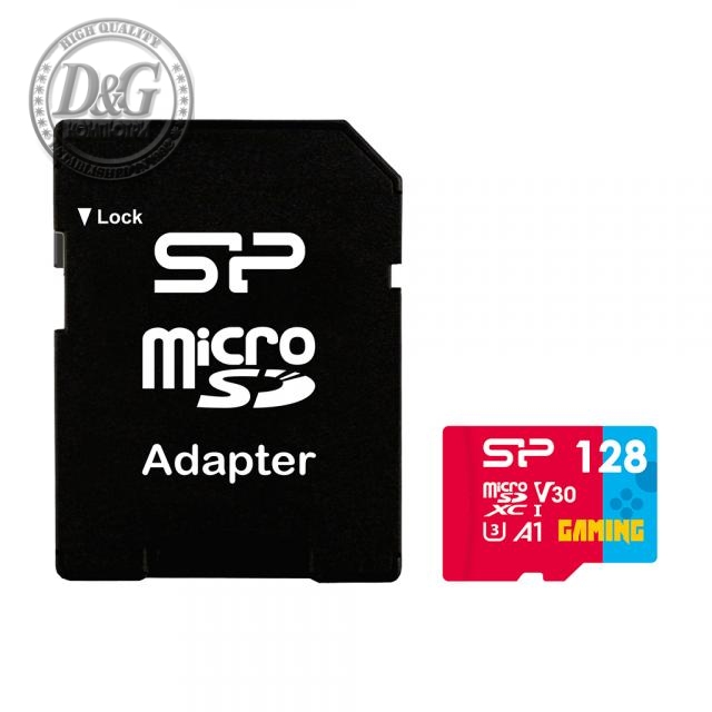 Карта памет Silicon Power Superior Gaming 128GB, microSDHC/SDXC, Class 10, A1, V30, UHS-I U3, SD Adapter