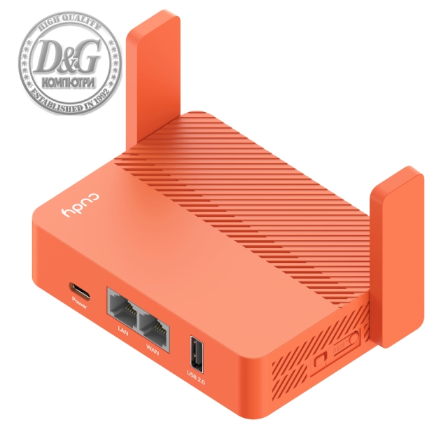 Безжичен рутер CUDY Travel VPN TR1200, AC1200, 2 x 10/100 Mbps, USB3.0, червен