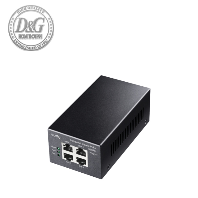 PoE инжектор Cudy POE220, Gigabit PoE+/PoE, 2 x 30W