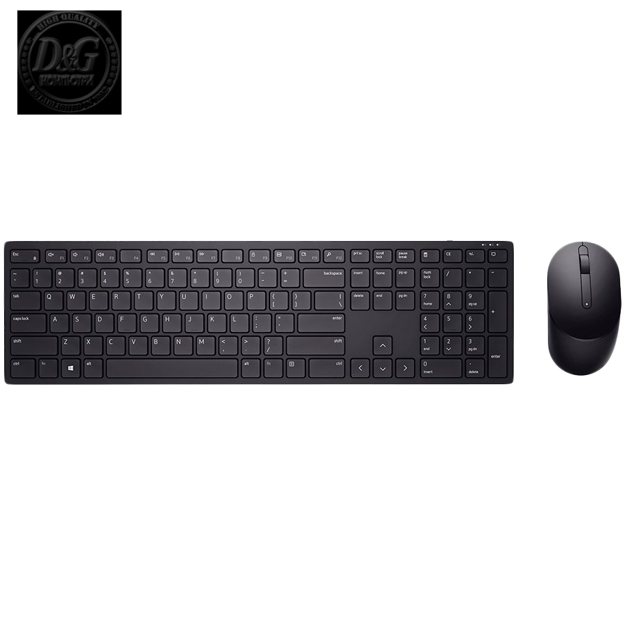 Dell Pro Wireless Keyboard and Mouse - KM5221W - US International (QWERTY) - Black