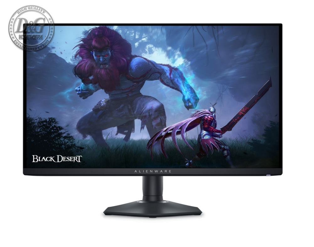 Dell Alienware AW2725DF, 26.7" QD-OLED Anti-reflection, IPS, 0.03ms, 1000 cd/m2, QHD (2560X1440), 360Hz, HDR-400, AMD FreeSyncPremium Pro+VESA, HDMI, DP, USB-C, USB 3.2,  Height Adjustable, Pivot, Swivel, Tilt, Black