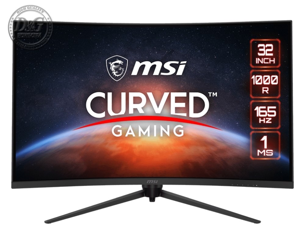 MSI G321CQP E2, 31.5", 170Hz, 1ms, VA, 2560x1440 WQHD, Curve 1000R, Adaptive sync, Less Blue Light Pro, Console Mode, 2500:1, 100M:1, 1x DP, 2x HDMI 2.0b (CEC Profile Sync), Tilt, Swivel, Pivot, Heigh adj. 90mm, PIP and PBP, Windows 11 Auto HDR supported