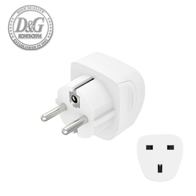 Hama Travel Adapter Type G, 3-Пинов, за устройства от Обединеното кралство и Британската общност