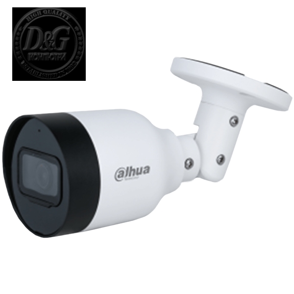 Dahua IP camera 5MP, bullet, 1/2.7" CMOS, 2880Г—1620 Effective Pixels, 20fps@1620P, Focal Length 2.8mm (106В°), Max IR distance 30m, 0.03Lux/F2.0, 0.003Lux/F2.0 IR on, DC12V, PoE, 4.5W, IP67.