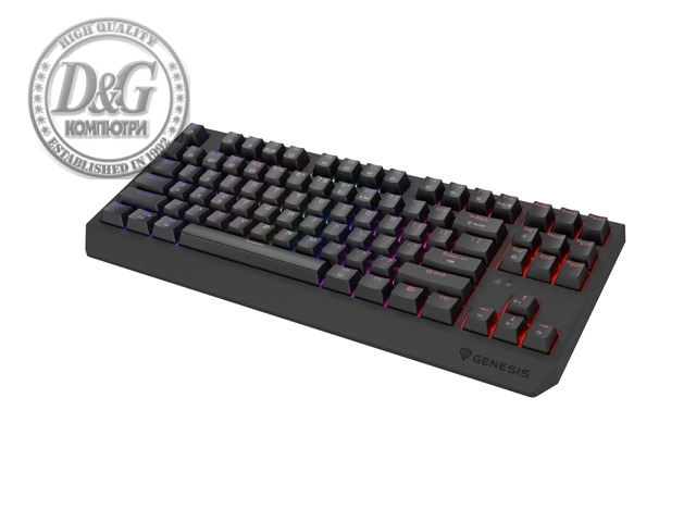 Genesis Gaming Keyboard Thor 230 TKL Wireless US Black RGB Mechanical Outemu Red