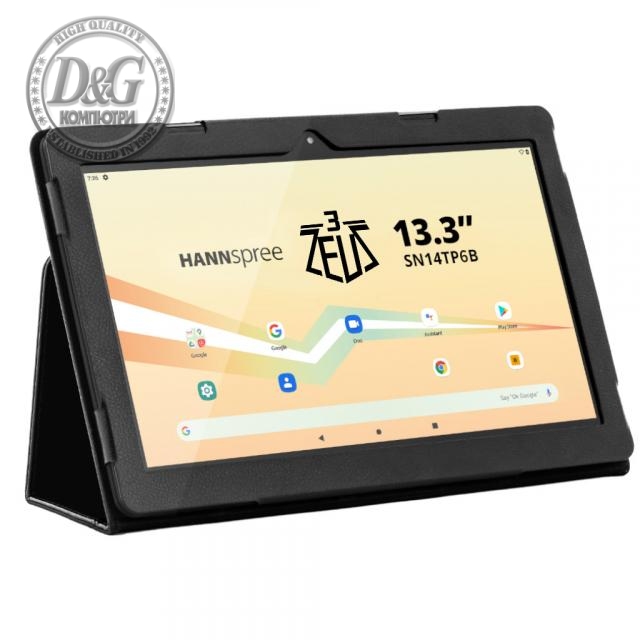 Таблет HANNspree Pad Zeus 3, 13.3&rdquo;, Octa Core CPU MTK MT8183, 6GB RAM, 128GB, Wi-Fi, Bluetooth, Черен