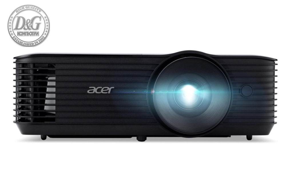 Acer Projector X129H, DLP, XGA (1024x768), 4800 ANSI Lumens, 20000:1, 3D, HDMI, VGA, RCA, Audio in, DC Out (5V/2A, USB-A), Speaker 3W, Bluelight Shield, LumiSense, 2.8kg, Black