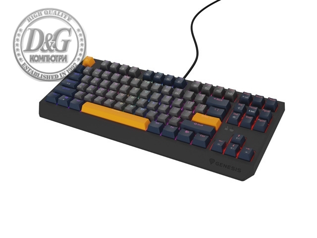 Genesis Gaming Keyboard Thor 230 TKL Naval Blue Negative US RGB Mechanical Outemu Panda