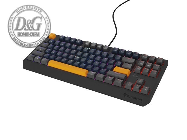 Genesis Gaming Keyboard Thor 230 TKL Naval Blue Positive US Black RGB Mechanical Outemu Panda