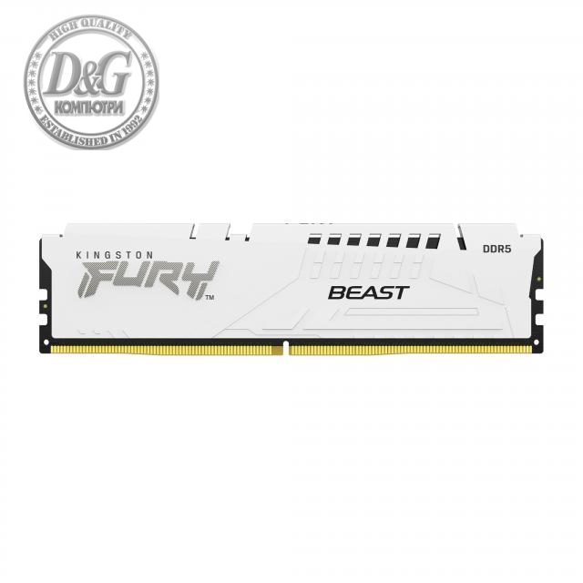 Памет Kingston FURY Beast White 32GB DDR5 6000MHz CL30 KF560C30BWE-32 - AMD EXPO