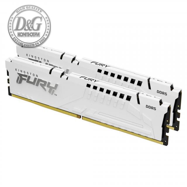 Памет Kingston FURY Beast White 32GB(2x16GB) DDR5 6000MHz CL30 KF560C30BWEK2-32 - AMD EXPO