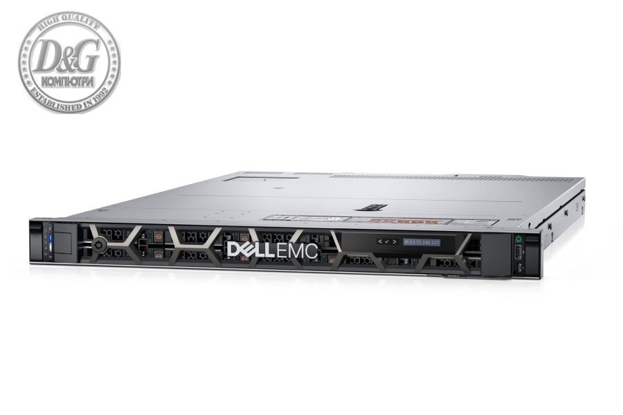 Dell PowerEdge R450,, Chassis 8x2.5" (SAS/SATA), 1 CPU, Intel Xeon Silver 4309Y (2.8G, 8C/16T), 16GB RDIMM, 3200MT/s, PERC H755, 5x 1.2TB Hard Drive ISE SAS 12Gbps, iDRAC9 Basic 15G, Dual 700W Titanium PSU, Riser Config 0, No Bezel, 36M ProSupport NBD