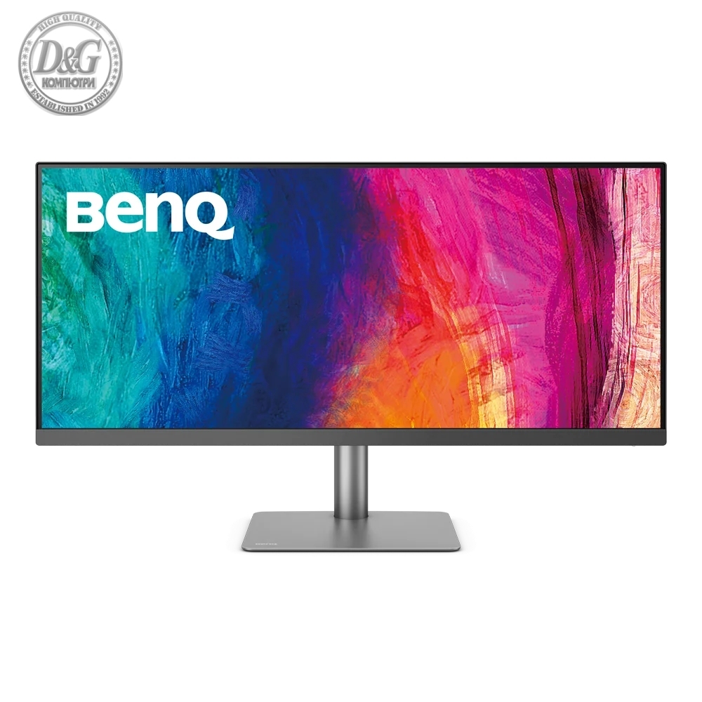 BenQ PD3420Q 34"W IPS LED 5ms 3440x1440 2K QHD, Design Mon, WQHD, AQCOL.,100% sRGB/98% P3,HDR400, B.I.,LBL,KVM, ICCsync, CAD/CAM, DualView, Contr.1000:1, 350 cd/m2, 2xHDMI,DP,USB-C(PD65W, DP Alt Mode),USB-C/USB 3.0x2, Sp.2x2.5W, HAdj., Swivel,Tilt, Gray