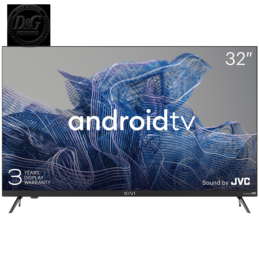 32', HD, Google Android TV, Black, 1366x768, 60 Hz, Sound by JVC, 2x8W, 33 kWh/1000h , BT5, HDMI ports 3, 24 months