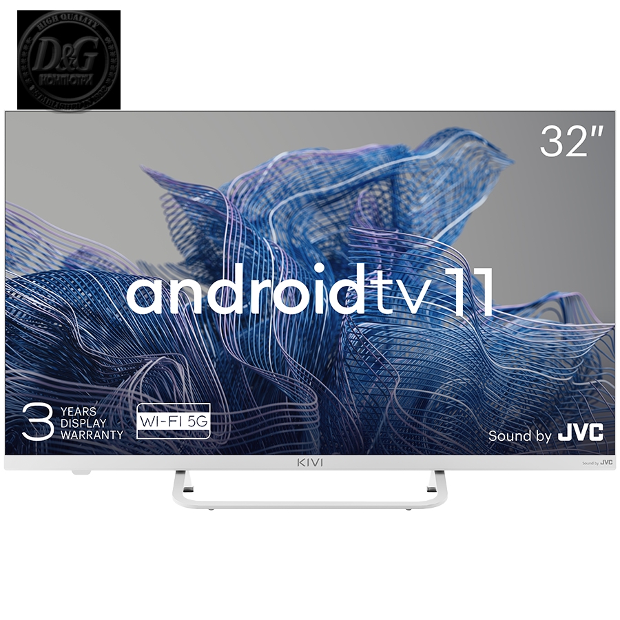 32', FHD, Android TV 11, White, 1920x1080, 60 Hz, Sound by JVC, 2x8W, 27 kWh/1000h , BT5.1, HDMI ports 3, 24 months