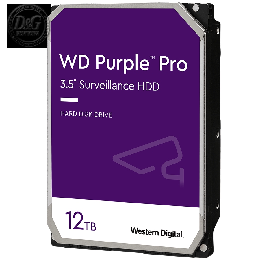 HDD AV WD Purple Pro (3.5'', 12TB, 256MB, 7200 RPM, SATA 6 Gb/s)