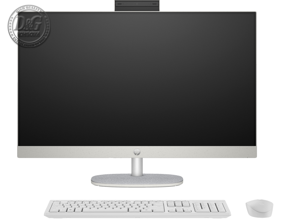 HP All-in-One 27-cr1003nu Shell White, Ultra 5-125U(up to 4.3GHz/12MB/12C), 27" FHD AG IPS + FHD IR Camera, 8GB 5600Mhz 1DIMM, 512GB PCIe SSD, WiFi 6+BT, HP Keyboard & HP Mouse, Free DOS, 2Y Warranty