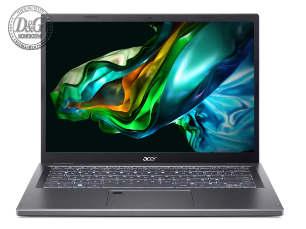 Acer Aspire 5, A514-56M-37LP, Core i3-1315U (up to 4.5GHz, 10MB), 14" WUXGA IPS SlimBezel, 16GB DDR5, 512GB PCIe NVMe SSD, Intel UMA, FHD Cam, Wi-Fi 6AX, BT, FP, KB Backlit, No OS, Gray