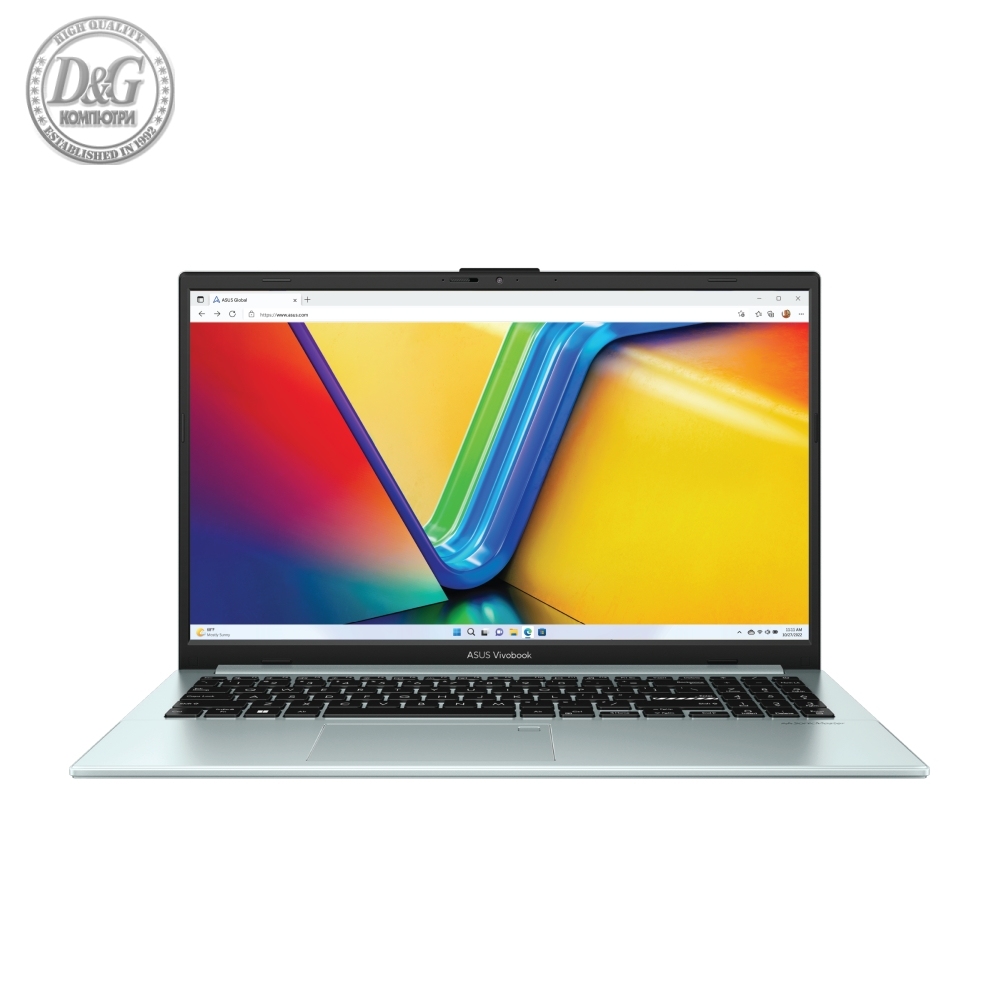 Asus Vivobook Go E1504FA-NJ319, AMD, Ryzen R5-7520U,,15.6" FHD (1920x1080),16GB (on bd) DDR5 , 512GB SSD,  AMD Radeon Graphics,Backlit ,Chiclet Keyboard Without OS, Green