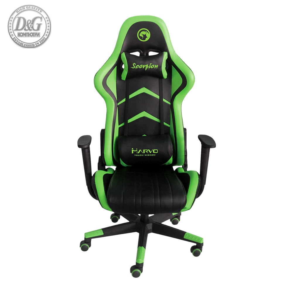 Marvo геймърски стол Gaming Chair CH-106 Black/Green