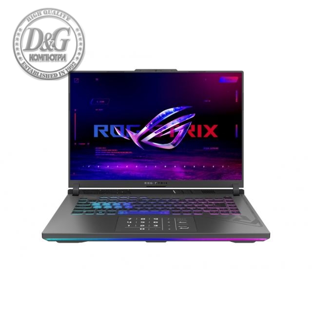 Лаптоп Asus ROG G16 G614JU-N3218, 16&quot; IPS FHD+ (1920x1200) 165Hz, Intel Core i7-13650HX, 16GB DDR5, 1TB NVMe SSD, NVIDIA GeForce RTX 4050 GDDR6 6GB