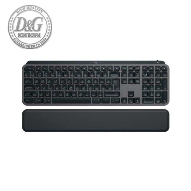 Kлавиатура Logitech MX Keys S, Bluetooth, Illuminated, Подложка за китка, Черна