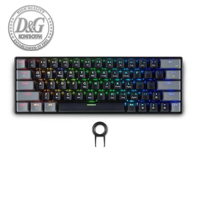 Геймърска безжична клавиатура Spartan Gear Pegasus 2 RGB Black/Grey