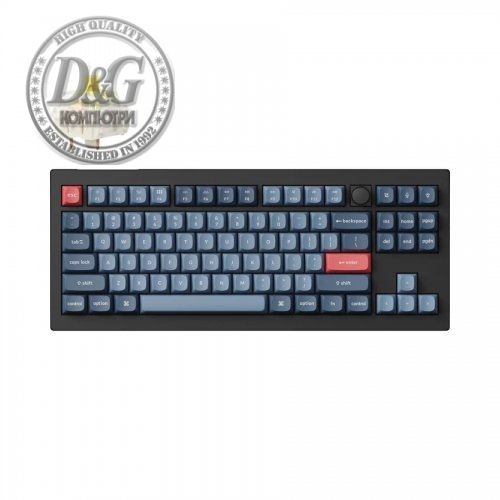 Геймърска Механична клавиатура Keychron V3 Max QMK, Carbon Black, Gateron Jupiter Banana Switch, RGB Backlight