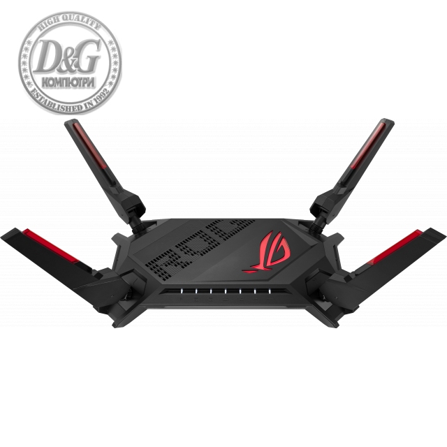 Геймърски Безжичен Рутер ASUS ROG Rapture GT-AX6000, Dual-Band WiFi 6 (802.11ax), MU-MIMO, IPv6, OFDMA, AiMesh, AiProtection Pro, 4804Mbps(6000Mbps Boost)