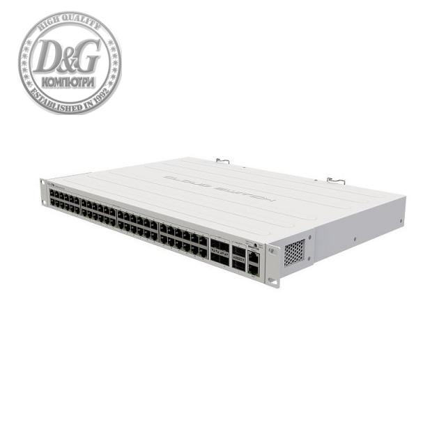 Суич MikroTik CRS354-48G-4S+2Q+RM, 48 ports, 40 Gbps QSFP+ портове