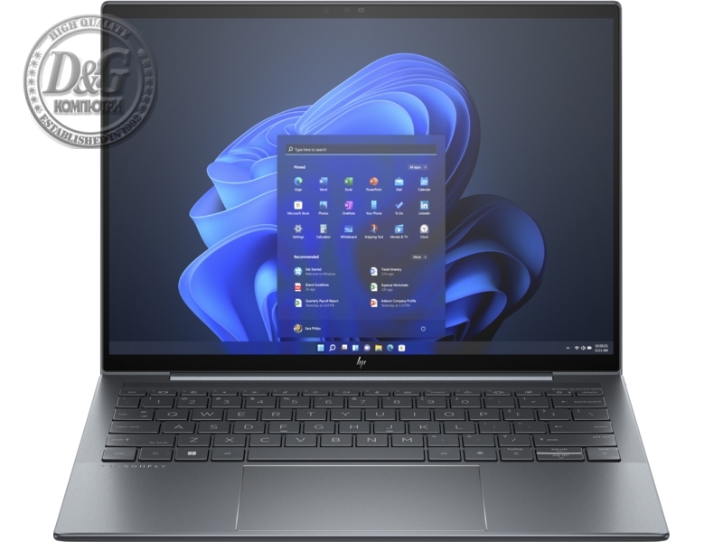 HP Dragonfly G4 Slate blue, Core i7-1355U(up to 5GHz/12MB/10C), 13.5" AG IPS 400 nits Touch, 32GB 6400Mhz On board, 1TB PCIe SED OPAL2, WiFi 6E+BT5.3, Intel 5000 5G WWAN, Backlit Kbd, 6C Batt, Win 11 Pro, 5Y NBD On Site