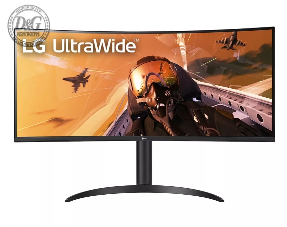 LG 34WP75CP-B, 34" 21:9 UltraWide Curved QHD (3440x1440) VA, HDR 10, 160Hz, AMD FreeSync, 1ms MBR, 300 cd/m2, 3000:1, sRGB 99%, USB, HDMI, USB type-C, DisplayPort, Speakers 7W x 2, Height Adjustable, Tilt, Black