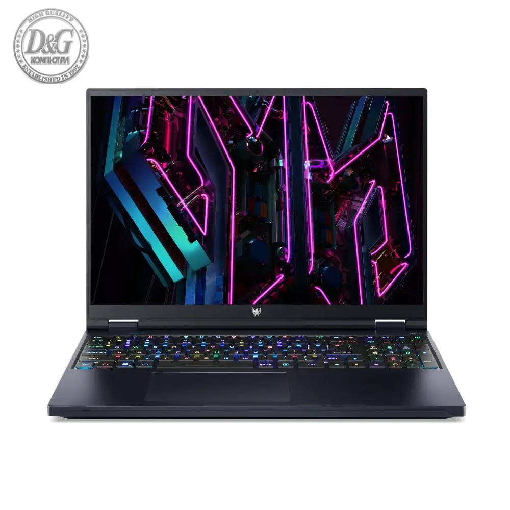 Acer Predator, PH16-71-73ZB, Intel Core i7-13700HX (3.70GHz up to 5.00GHz, 54MB), 16" WQXGA (2560x1600) IPS 240Hz, 16GB DDR5 4800MHz(1 slot free), 1024GB PCIe, RTX 4070 8GB GDDR6, WIFI 6E BT INTEL Killer, MicroSD, FHDcam+mic, RGB-backlit Kb, Win 11 Home